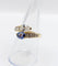 Bague 55 Bague toi et moi serpent en or 18k, diamant poire et saphir 58 Facettes A07351