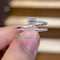 Bague 53 Teide - Bague diamant taille émeraude en or blanc 18K 58 Facettes GBR1062WG