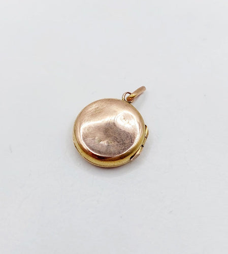 Pendentif Pendentif porte-photo antique en or rose 18k, rubis et diamants 58 Facettes A07411