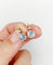Boucles d'oreilles Dormeuses antiques en or rose 18k, argent et verres blancs 58 Facettes A07335
