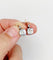 Boucles d'oreilles Dormeuses antiques en or rose 18k, argent et verres blancs 58 Facettes A07335