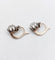 Boucles d'oreilles Dormeuses antiques en or rose 18k, argent et verres blancs 58 Facettes A07335