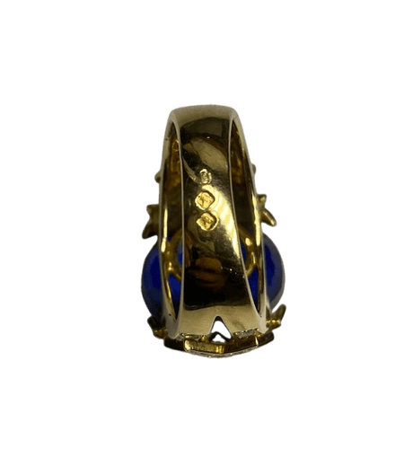 Bague 58 Bague étoiles en or jaune 18K, saphir synthétique et diamants 58 Facettes BO/260206