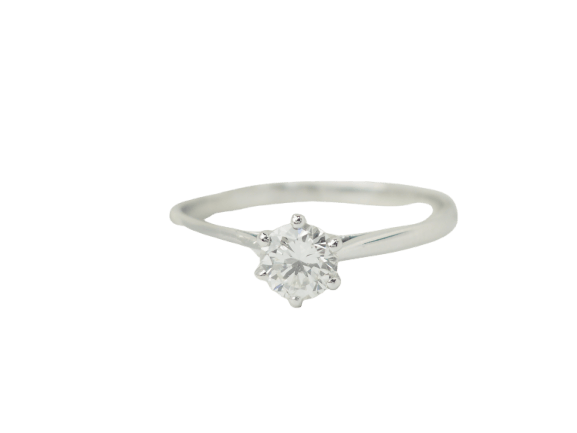 Bague 58 Solitaire - Bague en or blanc et diamant 0,50 ct 58 Facettes 33535