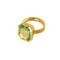 Bague en or jaune 750 et béryl 13 ct