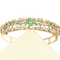 Art déco - Bracelet en or jaune 750, émeraudes et diamants taille rose