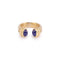 Bague 53 Bague vintage ouverte en or jaune et saphirs cabochons 58 Facettes BSA112
