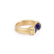 Bague 53 Bague vintage ouverte en or jaune et saphirs cabochons 58 Facettes BSA112