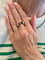 Bague 53 Bague vintage ouverte en or jaune et saphirs cabochons 58 Facettes BSA112
