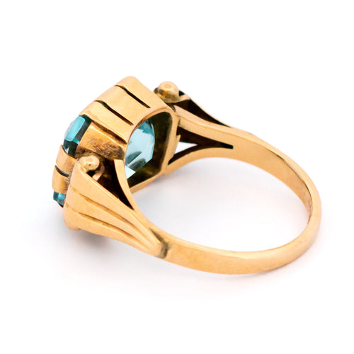 54 Bague Tank rétro en or 14 carats et topaze 58 Facettes 2A8354EC401C44B987D8D3D4B1DA56FA