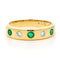 52 Bague gypsy vintage en or jaune 18k, émeraudes et diamants 58 Facettes D02162999F8B4C4A8F8C74761A84DC93