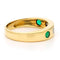 52 Bague gypsy vintage en or jaune 18k, émeraudes et diamants 58 Facettes D02162999F8B4C4A8F8C74761A84DC93