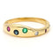 54.5 Bague gypsy vintage en or 18 carats, diamants, émeraude, saphir et rubis 58 Facettes 0E5181437754487B82357F63AD154450