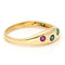 54.5 Bague gypsy vintage en or 18 carats, diamants, émeraude, saphir et rubis 58 Facettes 0E5181437754487B82357F63AD154450