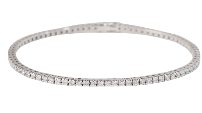 Bracelet Bracelet rivière en or blanc et diamants 2,50 ct 58 Facettes 32430