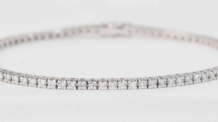 Bracelet Bracelet rivière en or blanc et diamants 2,50 ct 58 Facettes 32430