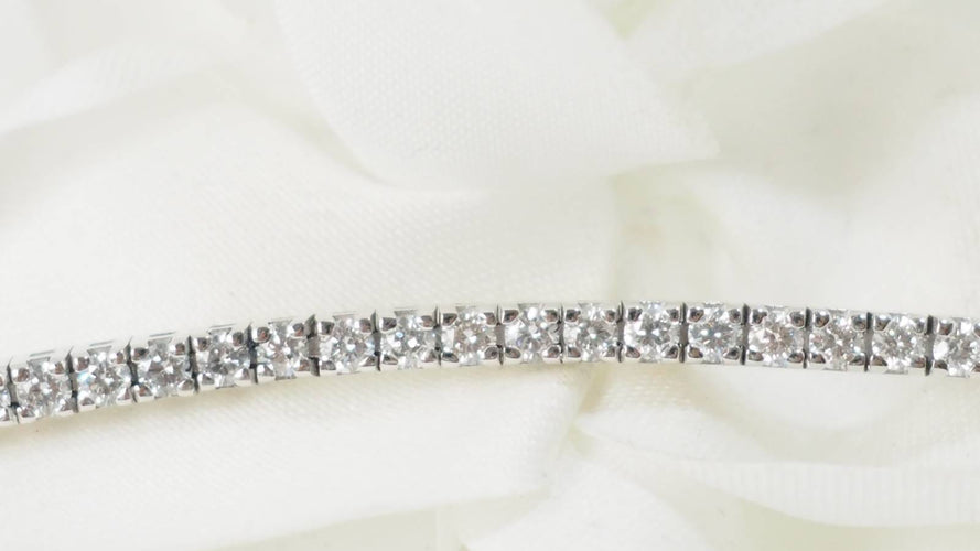 Bracelet Bracelet rivière en or blanc et diamants 2,50 ct 58 Facettes 32430