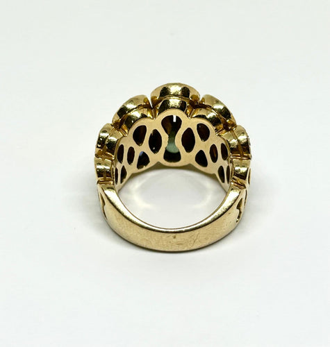 Bague 53 Waskoll Wave - Bague en or jaune, saphirs multicolores et diamants 58 Facettes Waskoll1