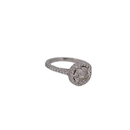 Bague 52 Bague en or blanc et diamants 58 Facettes 2779480