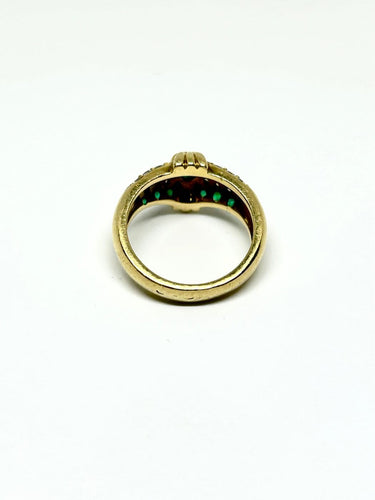 Bague 52 Piaget - Bague vintage en or jaune, émeraudes et diamants 58 Facettes Piaget