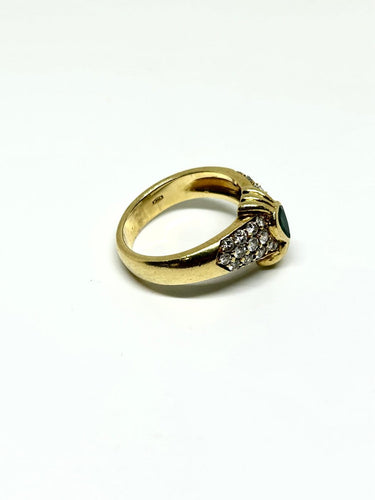 Bague 52 Piaget - Bague vintage en or jaune, émeraudes et diamants 58 Facettes Piaget