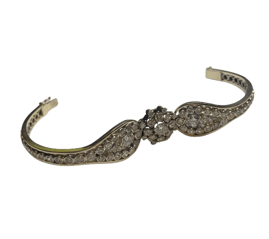 Bracelet Bracelet ancien en or blanc 18K et diamants 6,50 à 7 ct 58 Facettes BOP/260032