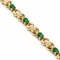 Bracelet Bracelet en or jaune avec émeraudes et diamants 58 Facettes 1.0001260