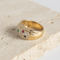 Bague 56 Bague en or jaune 18 carats, diamants et pierres précieuses 58 Facettes HJ062612