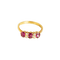 Bague 53 Bague en or jaune avec rubis et diamants 58 Facettes HJ062609