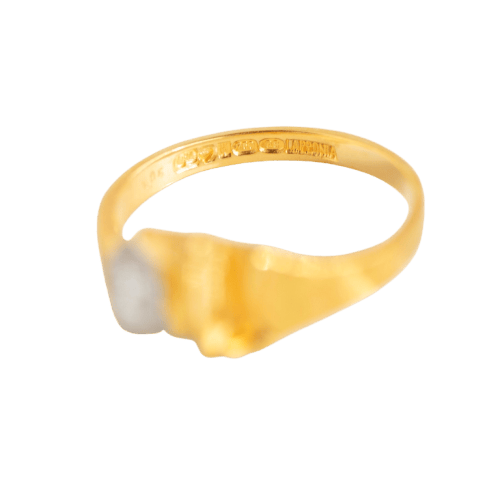 Bague 55 Lapponia Amalthea - Bague en or jaune 18 carats et diamant 58 Facettes HJ062608