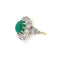 Bague 53 Bague rosette en platine et or avec émeraude et diamants 58 Facettes