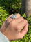 Bague 54 Bague en or blanc 18 carats avec diamant poire 58 Facettes