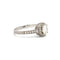 Bague 53 Bague de fiançailles en or blanc 14k et diamants 58 Facettes