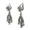 Boucles d'oreilles Georgian - Boucles d'oreilles chandelier en argent et diamants 58 Facettes