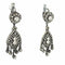 Boucles d'oreilles Georgian - Boucles d'oreilles chandelier en argent et diamants 58 Facettes