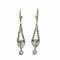 Boucles d'oreilles Art déco - Boucles d'oreilles en platine, or et diamants taille rose 58 Facettes