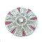Broche Art déco - Broche ronde en platine, diamants et rubis 58 Facettes