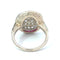 Bague 54 Style Art déco - Bague en or, platine, diamants et rubis 58 Facettes