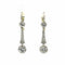 Boucles d'oreilles Boucles d'oreilles pendantes édouardiennes en or, platine et diamants 58 Facettes