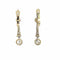Boucles d'oreilles Boucles d'oreilles pendantes édouardiennes en or, platine et diamants 58 Facettes