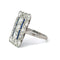 Bague 51 Art déco - Bague en platine, diamants et saphirs 58 Facettes