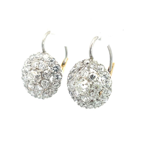 Boucles d'oreilles Boucles d'oreilles vintage en platine et diamants 58 Facettes