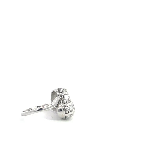 Bague 48 Toi et Moi - Bague en platine et diamants 58 Facettes UN0145