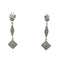 Boucles d'oreilles Boucles d'oreilles pendantes géométriques en or blanc et diamants 58 Facettes UN0151