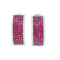 Boucles d'oreilles Boucles d'oreilles créoles en or 18 carats, rubis et diamants 58 Facettes