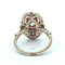 Bague 54 Bague Art déco en or et platine, rubis et diamant 58 Facettes