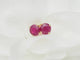Boucles d'oreilles Puces d'oreilles en or jaune et rubis 58 Facettes BORub