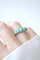 Bague 53 Bague jarretière en or jaune, turquoises et diamants 58 Facettes