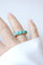 Bague 53 Bague jarretière en or jaune, turquoises et diamants 58 Facettes