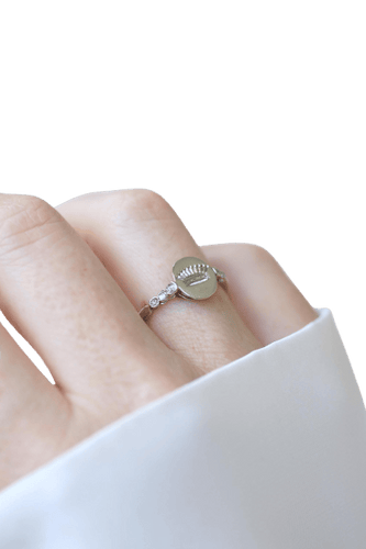 Bague 57 Bague ancienne - Couronne de comte en platine et diamants 58 Facettes